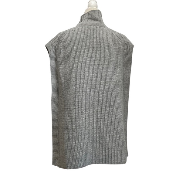 Suncoo Paris Wool Pull Pacome Sweater Mock Neck Layering Piece Grey Sleeveless - Picture 6 of 11